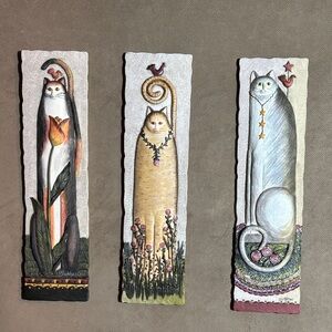 Whimsical Cat Art Plaques